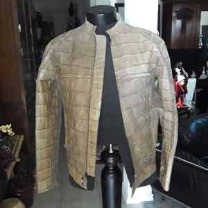 Crocodile leather jacket